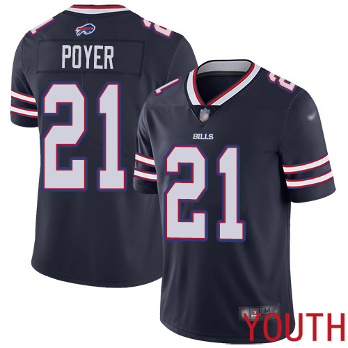 Youth Buffalo Bills #21 Jordan Poyer Limited Navy Blue Inverted Legend NFL Jersey->youth nfl jersey->Youth Jersey